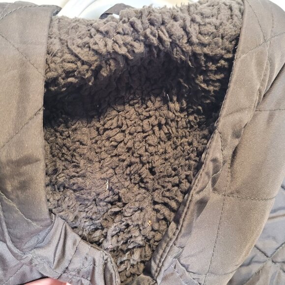 Boys Old Navy Quilted Jacket w/ Hood- Charcoal Size L (10-12) - Picture 3 of 4